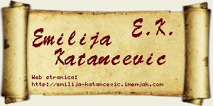 Emilija Katančević vizit kartica